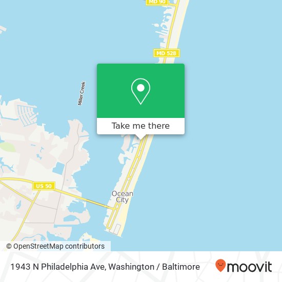 Mapa de 1943 N Philadelphia Ave, Ocean City, MD 21842