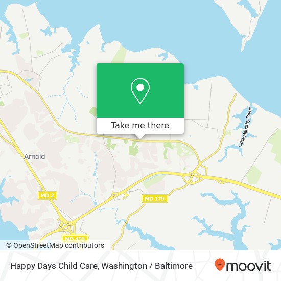 Mapa de Happy Days Child Care, 530 College Pkwy