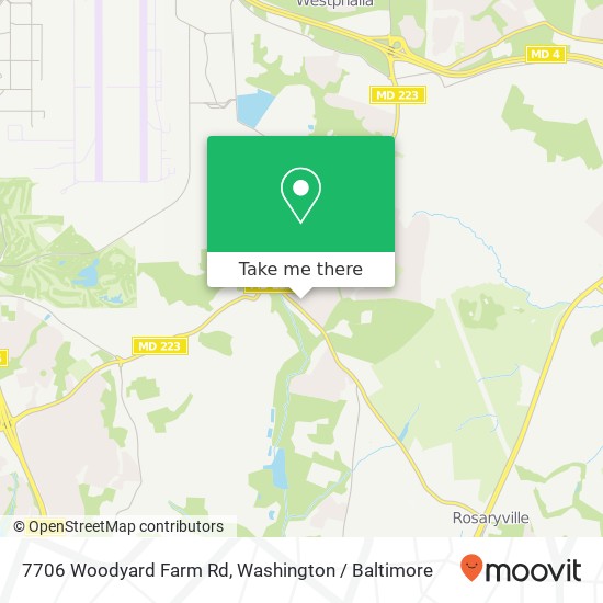 Mapa de 7706 Woodyard Farm Rd, Upper Marlboro, MD 20772