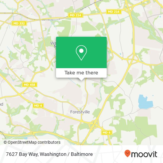 Mapa de 7627 Bay Way, District Heights, MD 20747