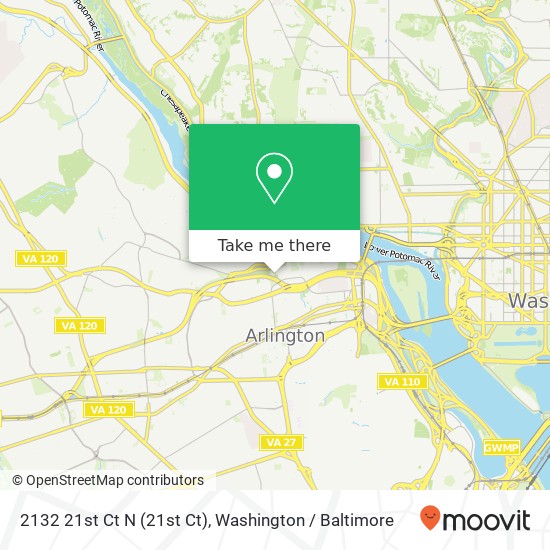 Mapa de 2132 21st Ct N (21st Ct), Arlington, VA 22201