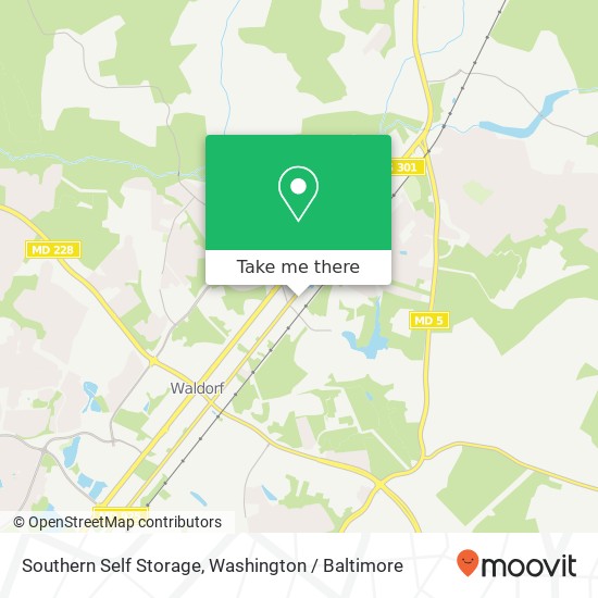 Mapa de Southern Self Storage, 2564 Old Washington Rd