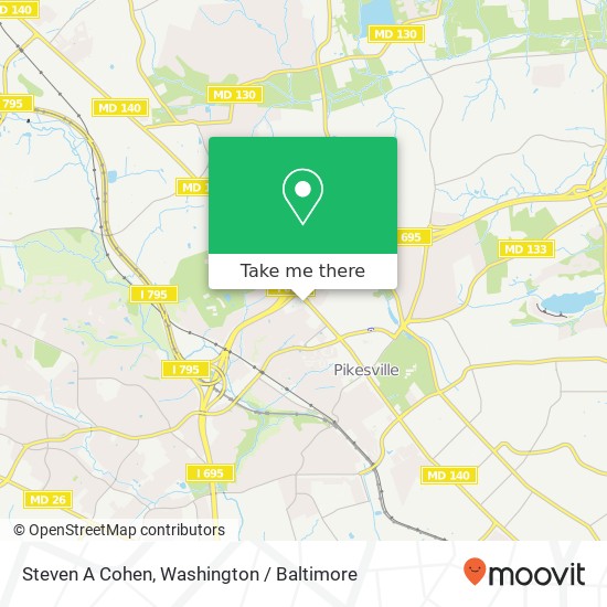 Steven A Cohen, 1726 Reisterstown Rd map