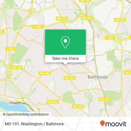 MD-191, Bethesda, MD 20814 map