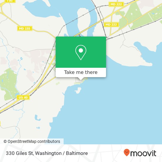 Mapa de 330 Giles St, Havre de Grace, MD 21078