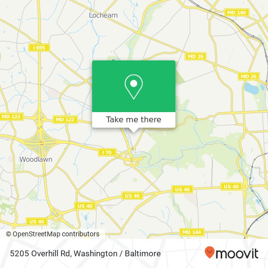 5205 Overhill Rd, Gwynn Oak, MD 21207 map