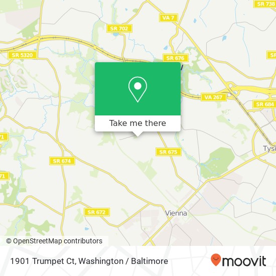 Mapa de 1901 Trumpet Ct, Vienna, VA 22182