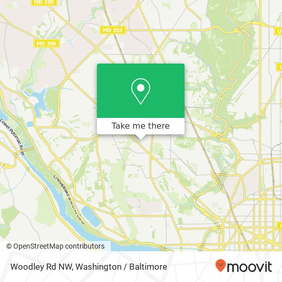 Mapa de Woodley Rd NW, Washington (Washington DC), DC 20016