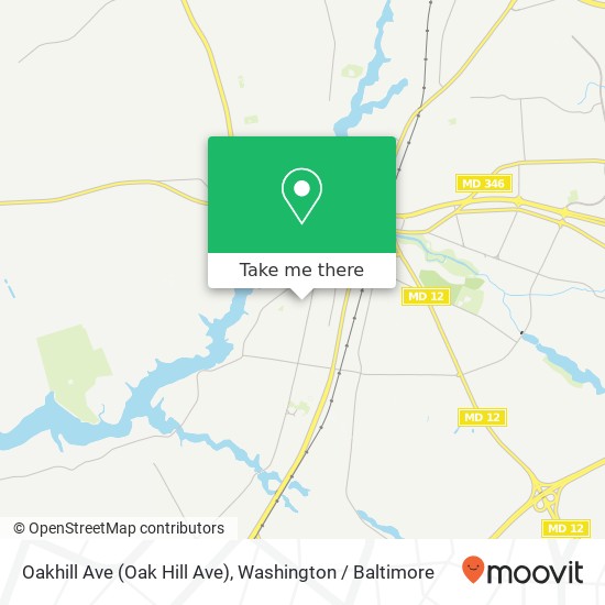 Mapa de Oakhill Ave (Oak Hill Ave), Salisbury, MD 21801