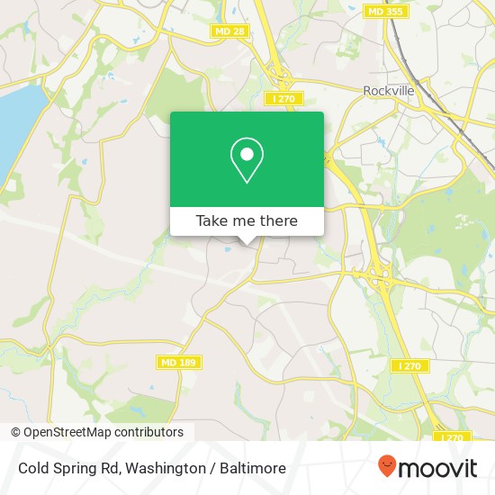 Mapa de Cold Spring Rd, Potomac, MD 20854