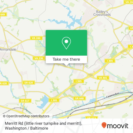 Mapa de Merritt Rd (little river turnpike and merritt), Alexandria, VA 22312
