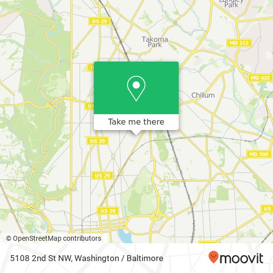 5108 2nd St NW, Washington (Washington DC), DC 20011 map