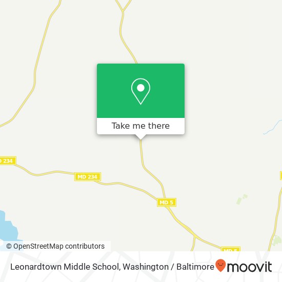 Mapa de Leonardtown Middle School, 27180 Point Lookout Rd