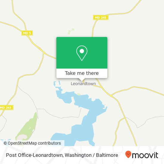 Post Office-Leonardtown, 22735 Washington St map