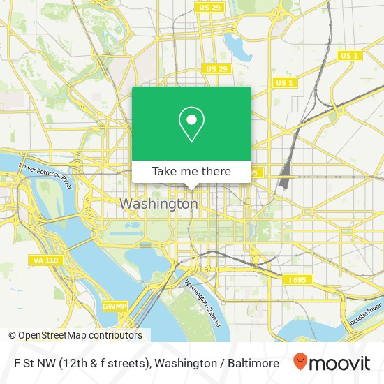 F St NW (12th & f streets), Washington, DC 20005 map