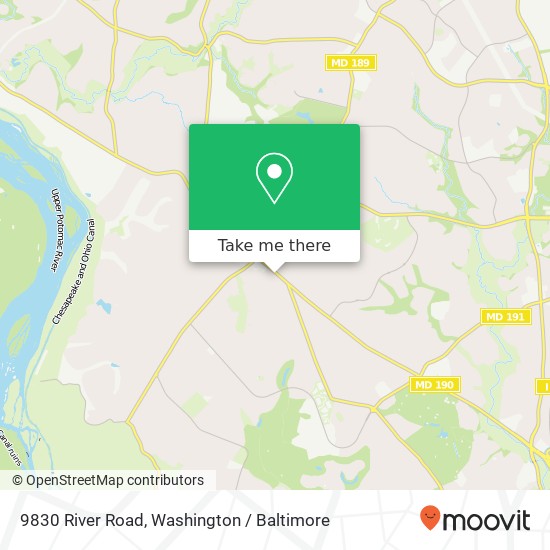 9830 River Road, 9830 River Rd, Potomac, MD 20854, USA map