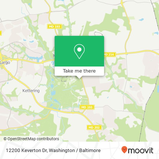 Mapa de 12200 Keverton Dr, Upper Marlboro, MD 20774