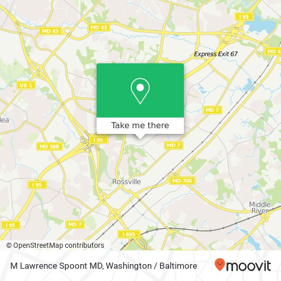 Mapa de M Lawrence Spoont MD, 9000 Franklin Square Dr