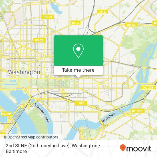 2nd St NE (2nd maryland ave), Washington, DC 20002 map