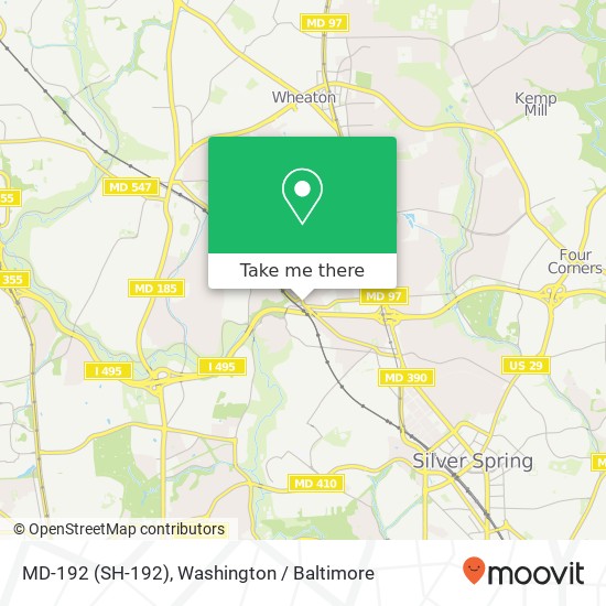 MD-192 (SH-192), Silver Spring (TAKOMA PK), MD 20910 map