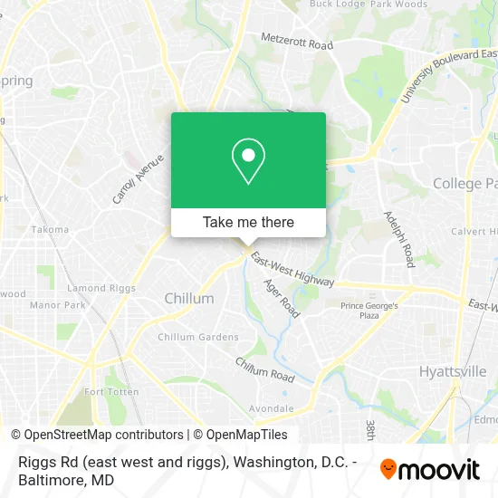 Riggs Rd (east west and riggs) map