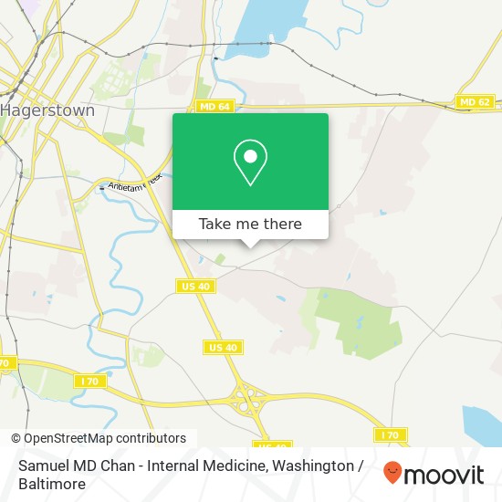 Mapa de Samuel MD Chan - Internal Medicine, 11110 Medical Campus Rd