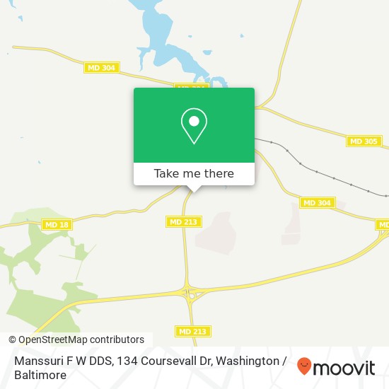 Manssuri F W DDS, 134 Coursevall Dr map