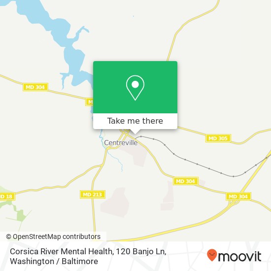 Mapa de Corsica River Mental Health, 120 Banjo Ln