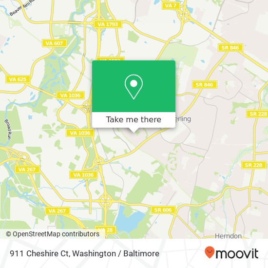 911 Cheshire Ct, Sterling, VA 20164 map