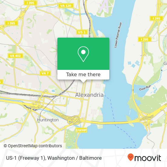 US-1 (Freeway 1), Alexandria, VA 22314 map