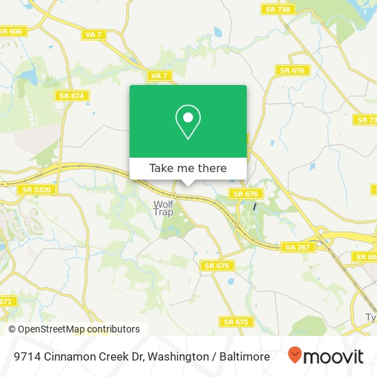 Mapa de 9714 Cinnamon Creek Dr, Vienna, VA 22182