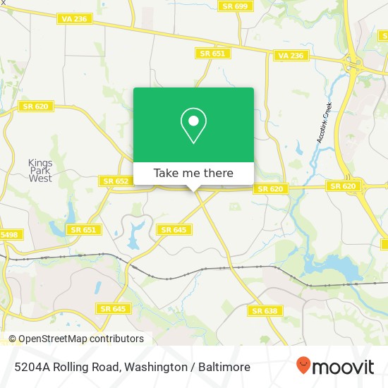5204A Rolling Road, 5204A Rolling Rd, Burke, VA 22015, USA map