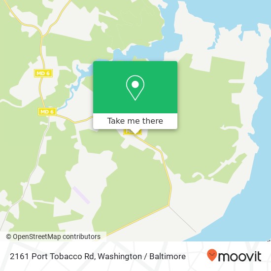 Mapa de 2161 Port Tobacco Rd, Nanjemoy, MD 20662