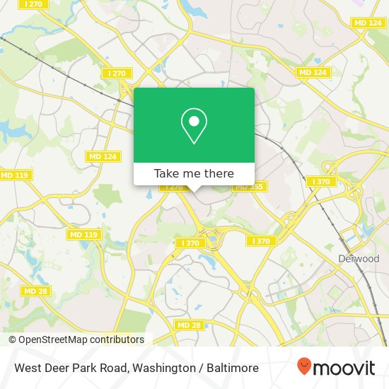 Mapa de West Deer Park Road, W Deer Park Rd, Gaithersburg, MD 20877, USA