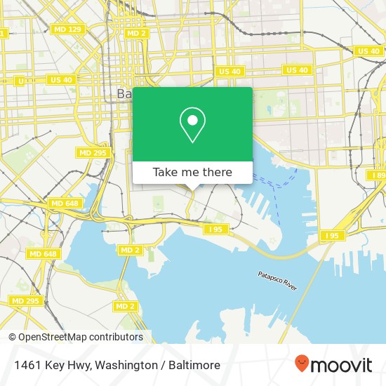 Mapa de 1461 Key Hwy, Baltimore, MD 21230