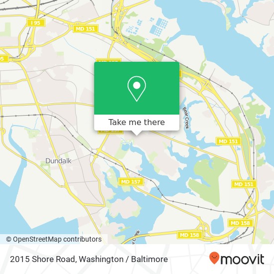 Mapa de 2015 Shore Road, 2015 Shore Rd, Dundalk, MD 21222, USA