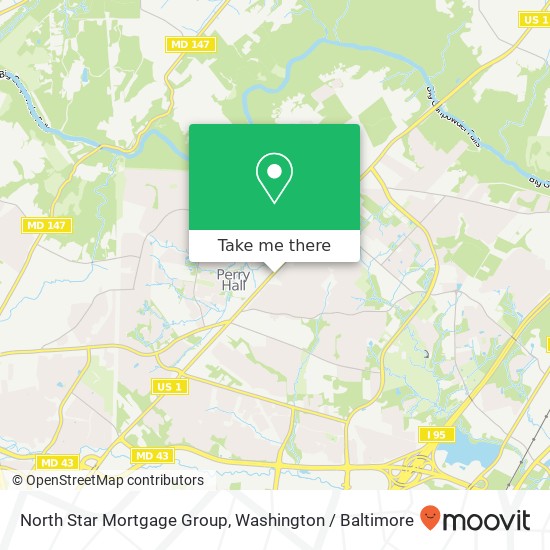 Mapa de North Star Mortgage Group, 9333 Belair Rd