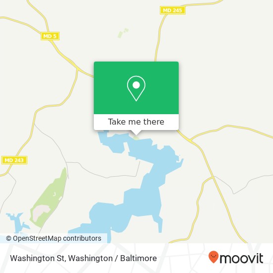 Mapa de Washington St, Leonardtown, MD 20650