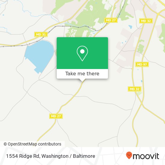Mapa de 1554 Ridge Rd, Westminster, MD 21157