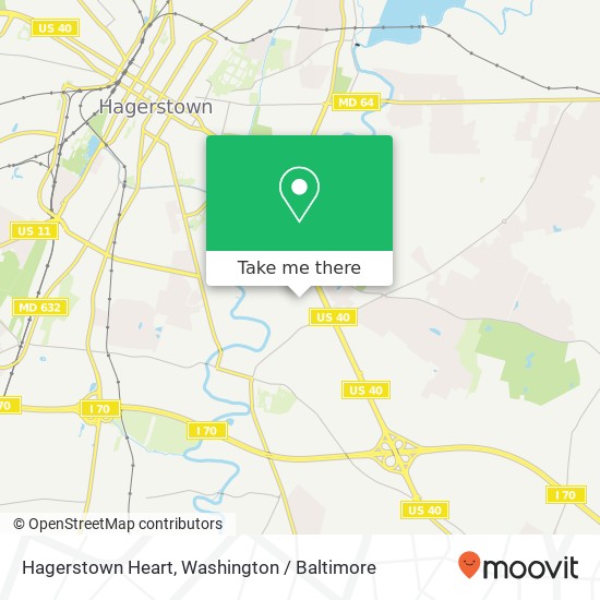 Mapa de Hagerstown Heart, 1733 Howell Rd