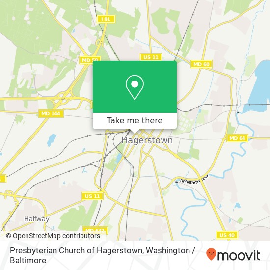 Mapa de Presbyterian Church of Hagerstown, 20 S Prospect St