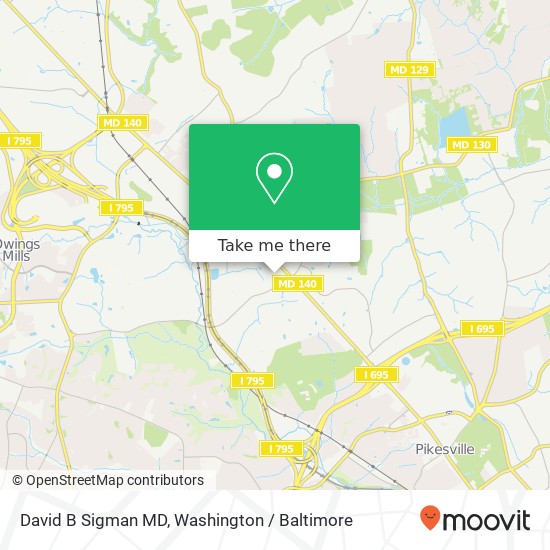 David B Sigman MD, 21 Crossroads Dr map