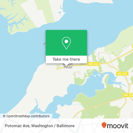 Mapa de Potomac Ave, Indian Head, MD 20640