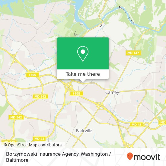 Mapa de Borzymowski Insurance Agency, 2160 E Joppa Rd