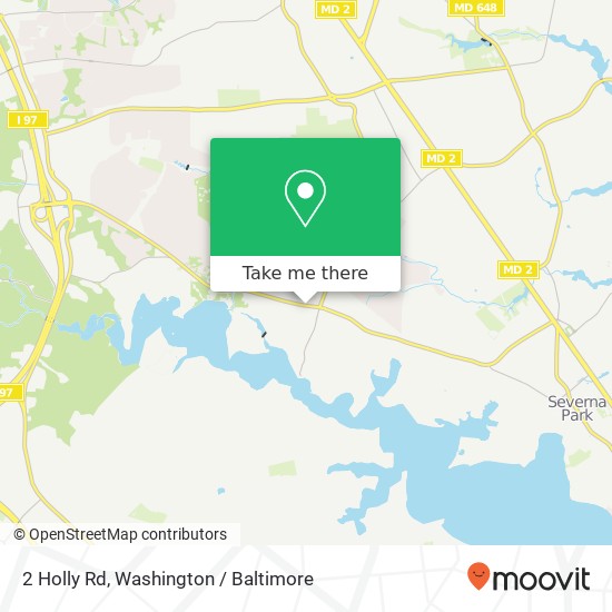 Mapa de 2 Holly Rd, Severna Park, MD 21146