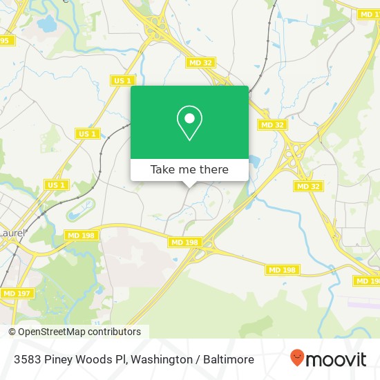3583 Piney Woods Pl, Laurel, MD 20724 map