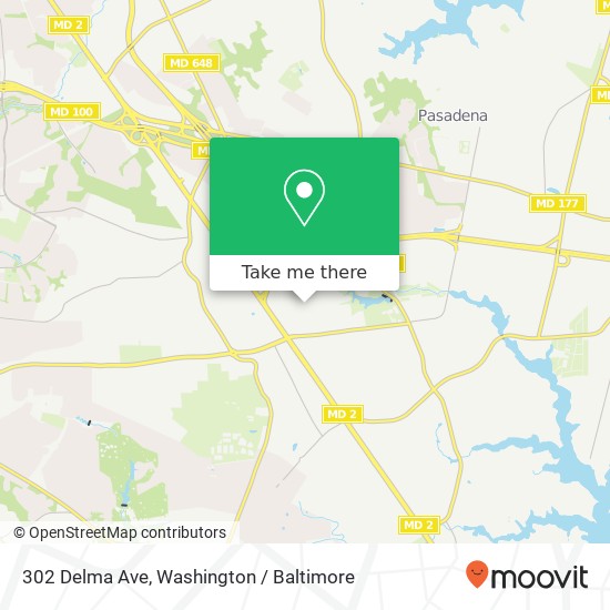 Mapa de 302 Delma Ave, Pasadena, MD 21122