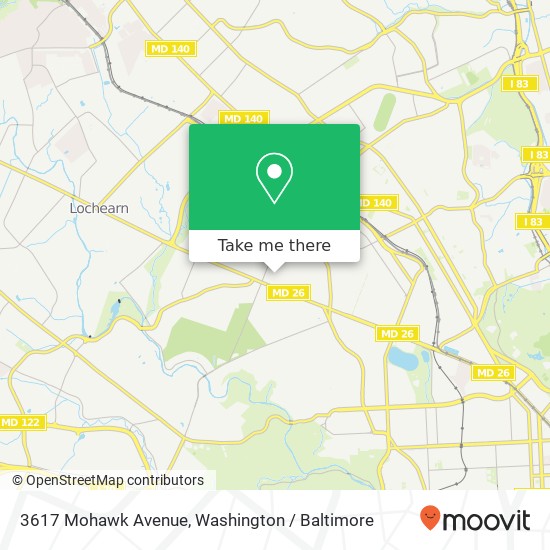 Mapa de 3617 Mohawk Avenue, 3617 Mohawk Ave, Gwynn Oak, MD 21207, USA