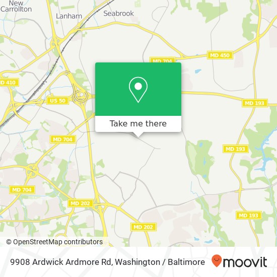 Mapa de 9908 Ardwick Ardmore Rd, Upper Marlboro, MD 20774