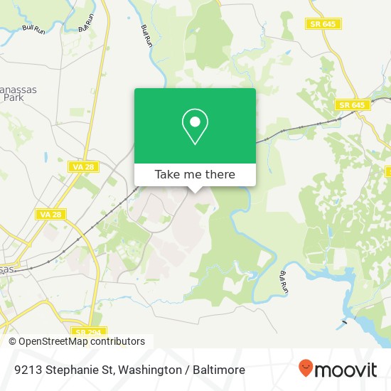 Mapa de 9213 Stephanie St, Manassas Park, VA 20111